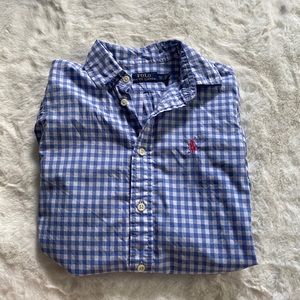 Blue checkered button down